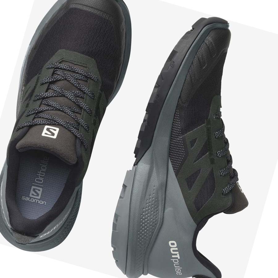 Salomon WoOUTPULSE GORE-TEX Túracipő Női Szürke Fekete | HU 2784MQZ